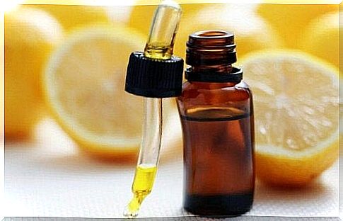 Lemon essential oil.