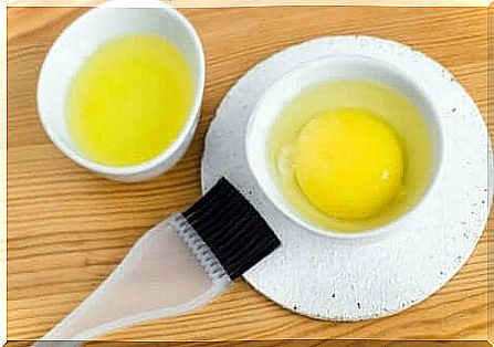 Face mask of orange and egg white