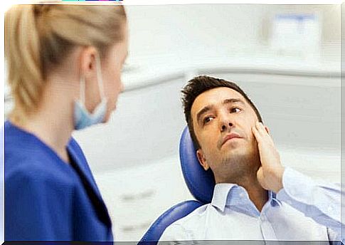 A man at the dentist.