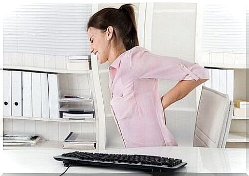 Woman with back pain