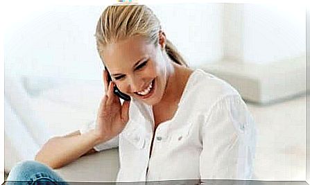 woman talking on a cell phone