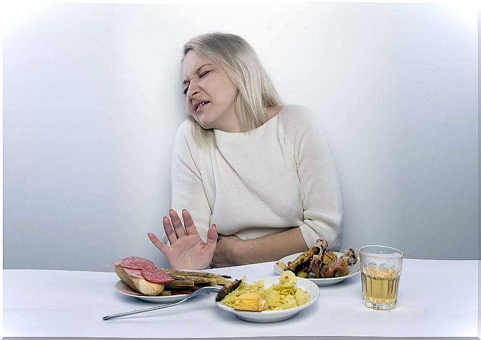 Woman with poor appetite