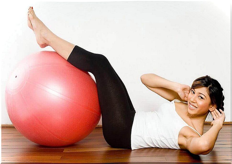 Woman exercising