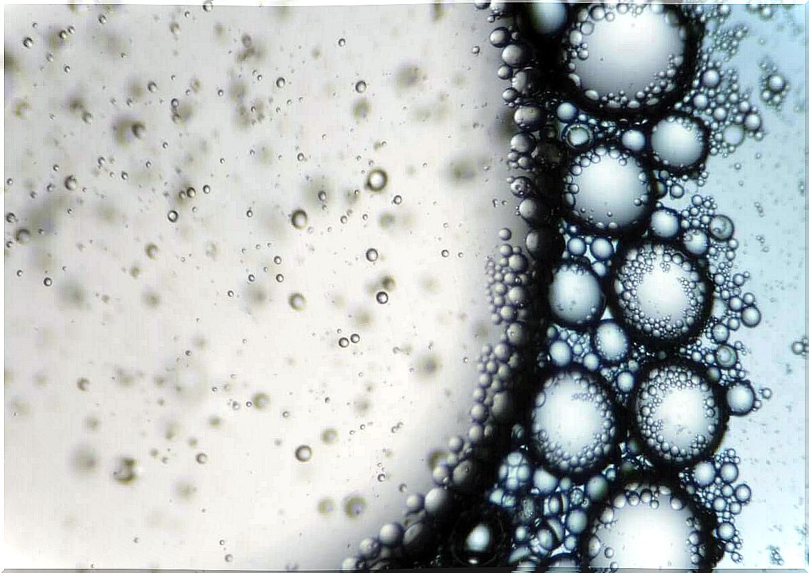 Micellar water particles