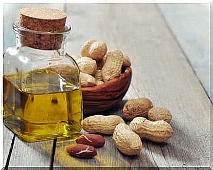 Peanut oil has a high smoking point that is around 230 ° C.